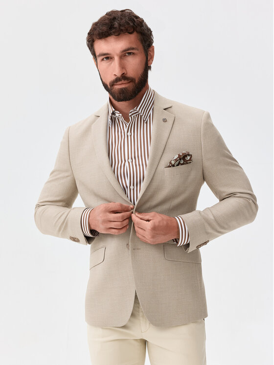 Evenemen Evenemen Marynarka Coco 0707 Beżowy Slim Fit