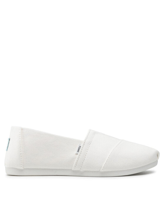 Pantofi Toms Alpargata 10017739 White Reycled Cotton Canvas