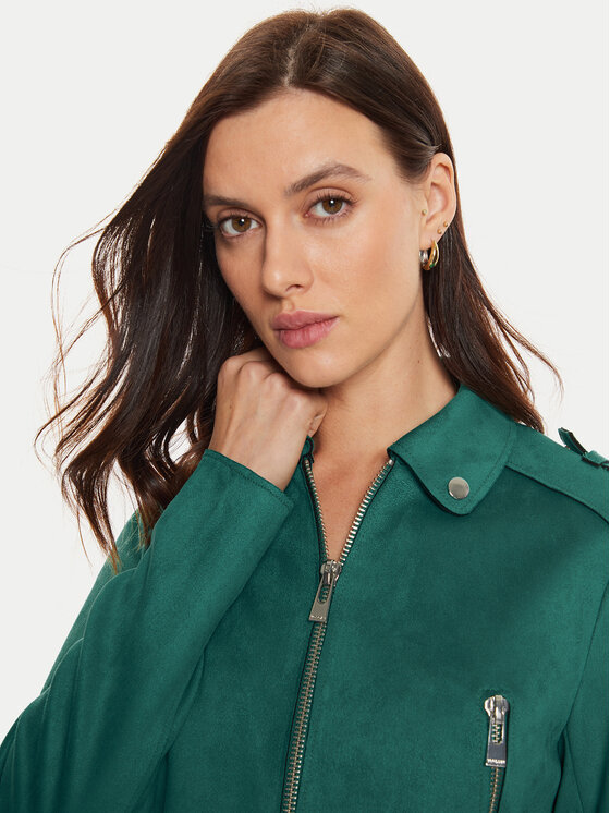 Morgan Morgan Kurtka z imitacji skóry 222-GSUD Zielony Regular Fit