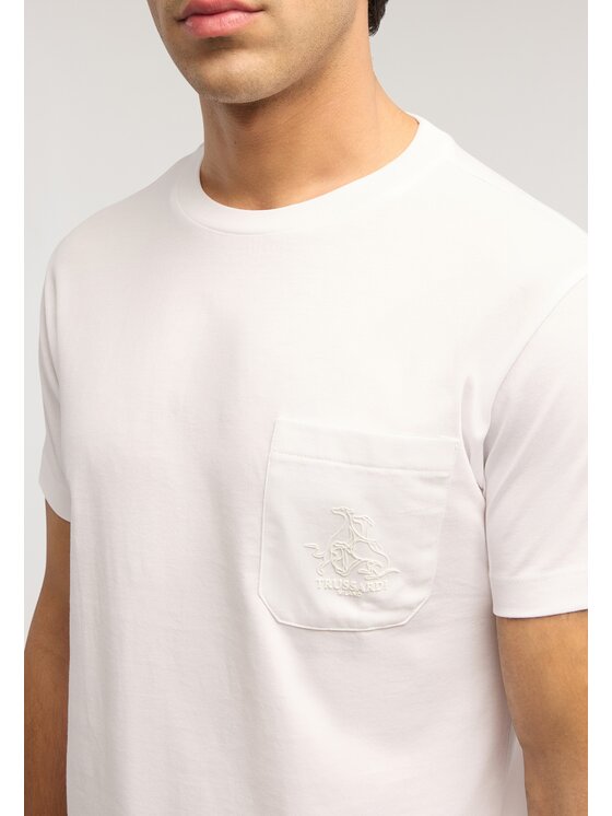 Trussardi Trussardi T-Shirt G0298100128N001 Biały Regular Fit