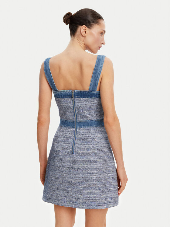 Guess Guess Ежедневна рокля W5GK77 WH610 Син Slim Fit