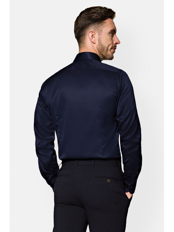Lancerto Lancerto Koszula Costa KO073122000031.GRANAT Granatowy Slim Fit