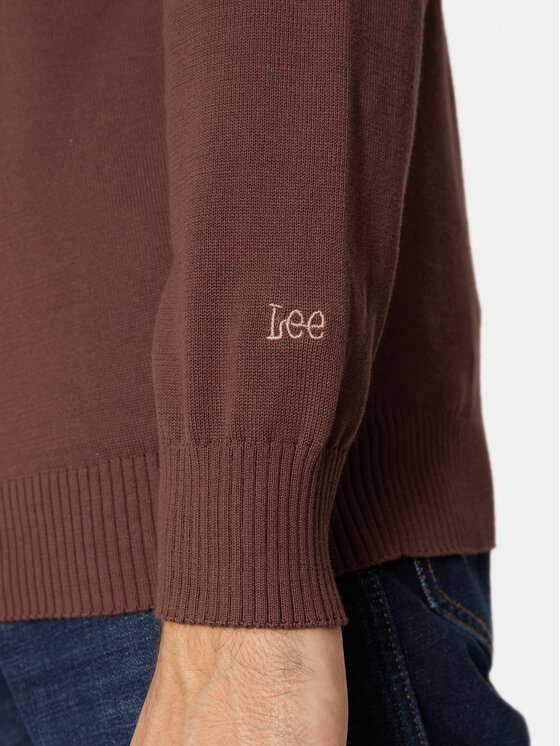 Lee Lee Sweter 112355672 Brązowy Regular Fit