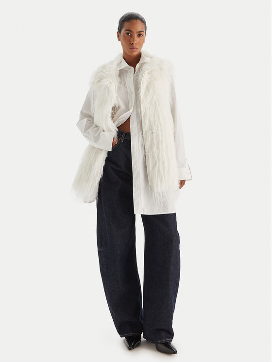 PINKO PINKO Pelliccia 106044 A2ZO Z14 Bianco Regular Fit