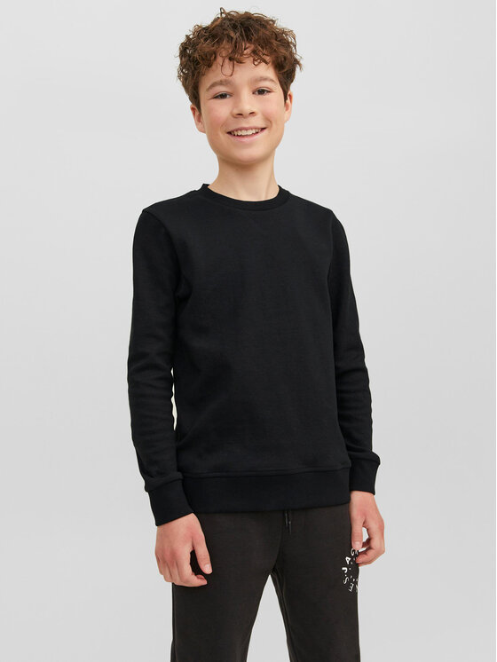 Jack&Jones Junior Džemperis ar kapuci 12182520 Melns Regular Fit