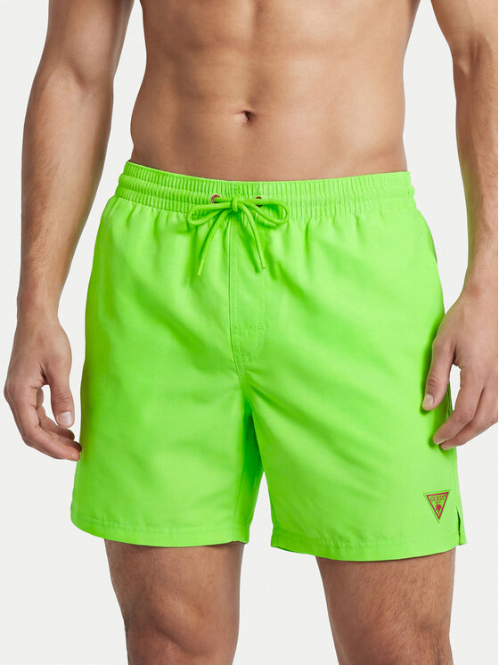 Guess Szorty kąpielowe F6GT24 WG282 MEDIUM Zielony Regular Fit