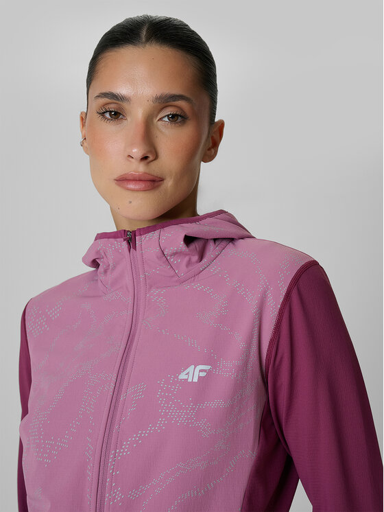 4F 4F Bluza techniczna CRAFTED BY CULTURE Bordowy Slim Fit