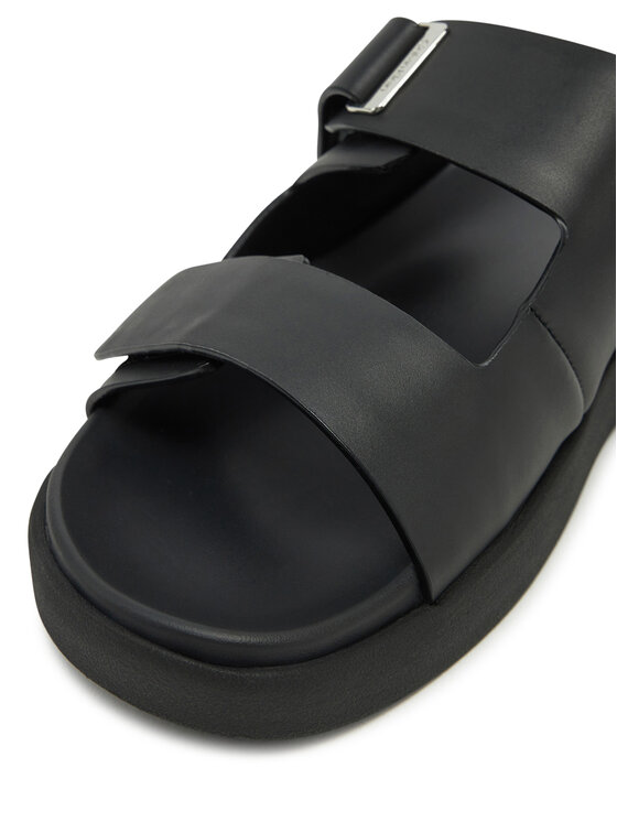 Calvin Klein Calvin Klein Sandale Flat Adj Slide Eyelet HW0HW02489 Crna