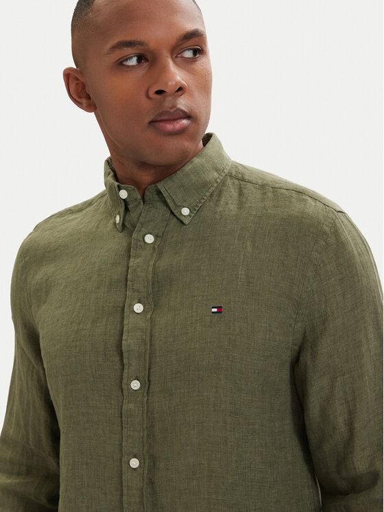 Tommy Hilfiger Tommy Hilfiger Hemd MW0MW41530 Dunkelgrün Regular Fit