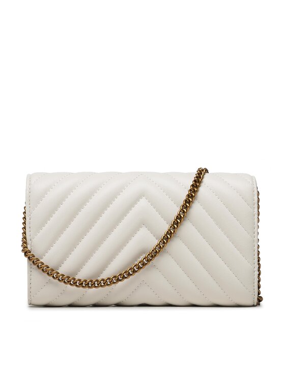 PINKO Pinko Ročna torba Love Mini Icon Wallet C PE 23 PLTT 100062 A0GK Écru