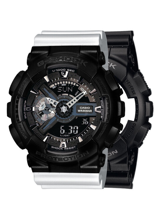 Casio Casio Zegarek SET GA-110-1BER + BEZEL 10523429 + PASEK 10347710 Biały