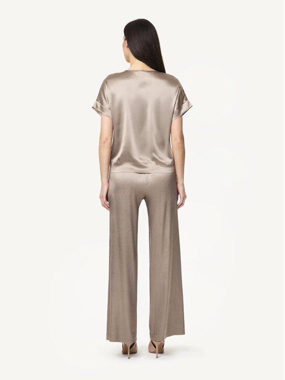 KMX KMX Bluzka 504500005 Brązowy Straight Fit