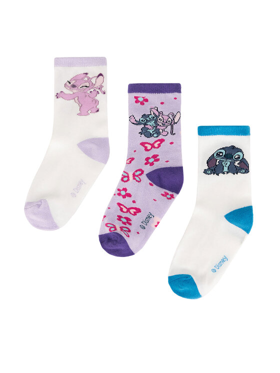 Disney Classics Súprava 3 párov vysokých detských ponožiek ACCCS-AW24-301DCLS (3-pack) Fialová