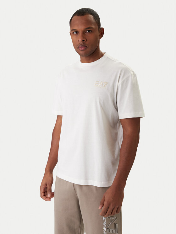 EA7 Emporio Armani EA7 Emporio Armani Tričko 7M001402 AF22264 U0004 Écru Regular Fit