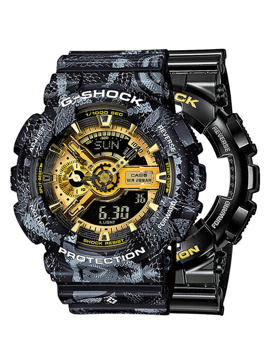 Casio Casio Zegarek SET GA-110GB-1AER + BEZEL 10520052 + PASEK 1052004 Czarny