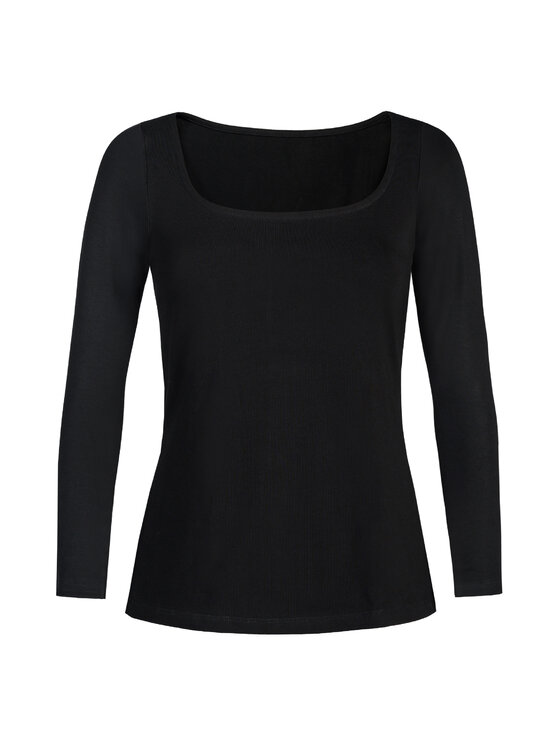 Teyli Teyli Bluzka 495 Czarny Standard Fit