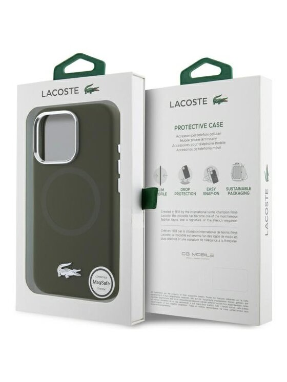Lacoste Lacoste Etui na telefon Croco Logo Khaki