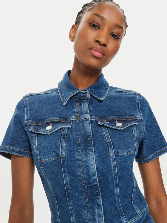 Tommy Jeans Jumpsuit DW0DW19636 Blau Slim Fit Modivo