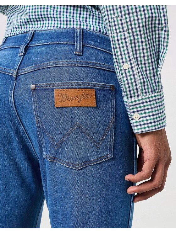 Wrangler Wrangler Jeansy Larston Niebieski Slim Fit