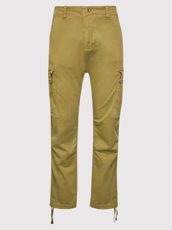 Alpha Industries Alpha Industries Spodnie materiałowe Squad 188202 Zielony Regular Fit