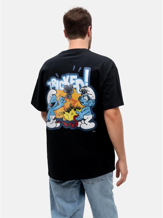 Smerfy Smerfy T-Shirt 118613 Czarny Oversize