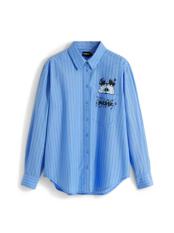Desigual Desigual Camicia Mickey 25WWCW19 Blu Oversize