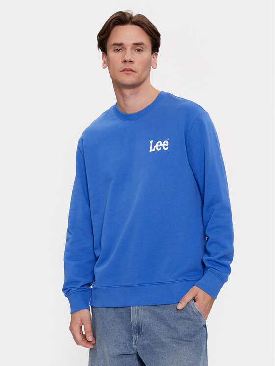 Lee Sweatshirt Wobbly L81MFWA13 112330665 Blau Regular Fit Modivo