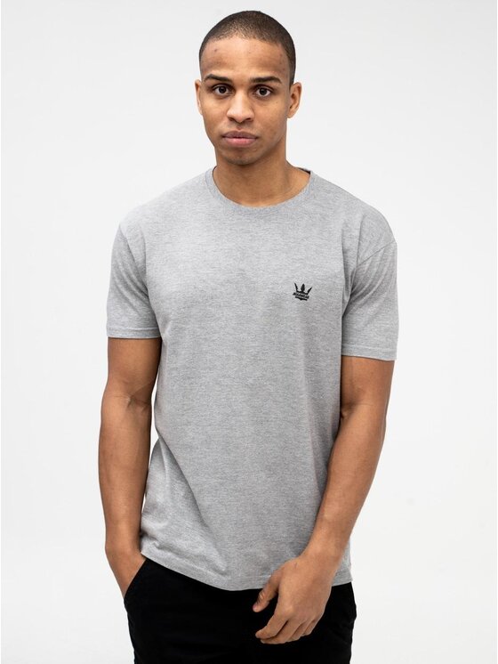 Jigga Wear Jigga Wear T-Shirt Koszulka Z Krótkim Rękawem Jigga Wear Mini Crown Szara M Szary Regular Fit