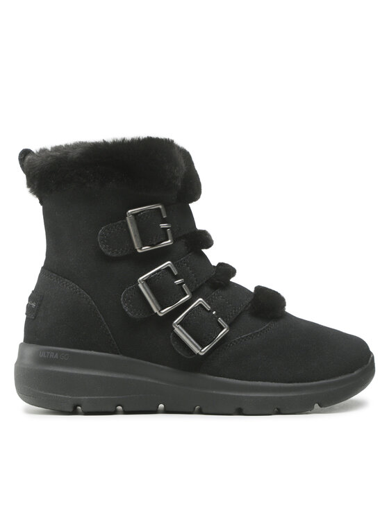 Skechers Skechers Botki Buckle Up 144154/BBK Czarny