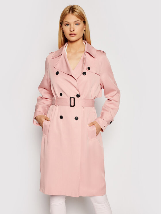 Tommy Hilfiger Tommy Hilfiger Тренч Db Lyocell Fluid WW0WW30169 Рожевий Regular Fit
