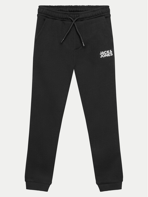 Jack & Jones Junior Jack & Jones Junior Spodnie dresowe Gordon 12257312 Czarny Slim Fit