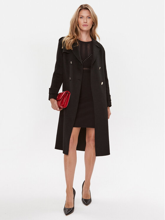 Liu Jo Liu Jo Palton de lână CF3002 T3540 Negru Regular Fit