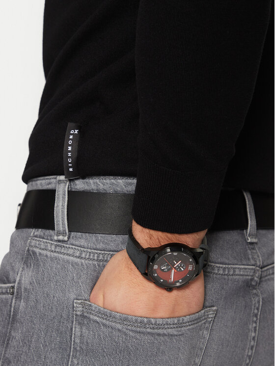 HUGO Hugo Laikrodis Grip 1530275 Juoda