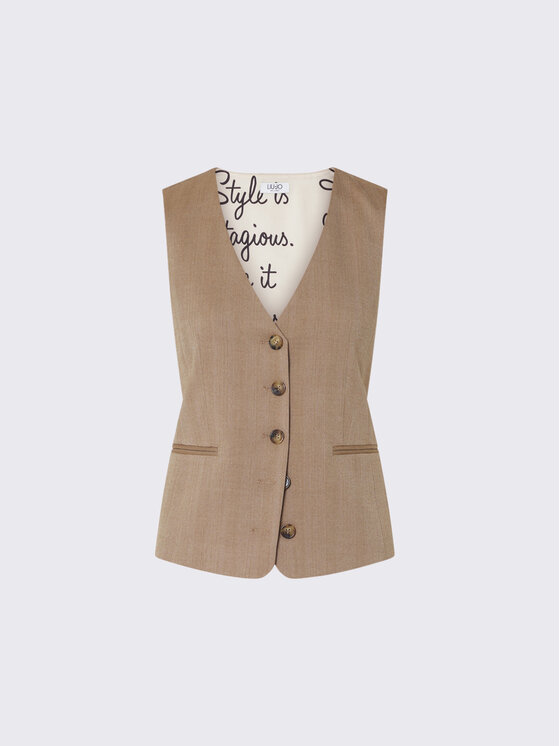 Liu Jo Liu Jo Gilet WF6213T732AL9179 Beige Regular Fit