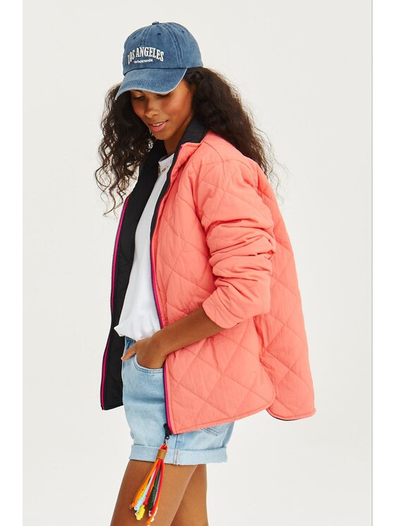 NAOKO NAOKO Prechodná bunda Poppy Pink Thunder Ružová Regular Fit