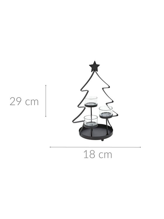 MIAhome MIAhome Świecznik metalowy Jollytree Czarny