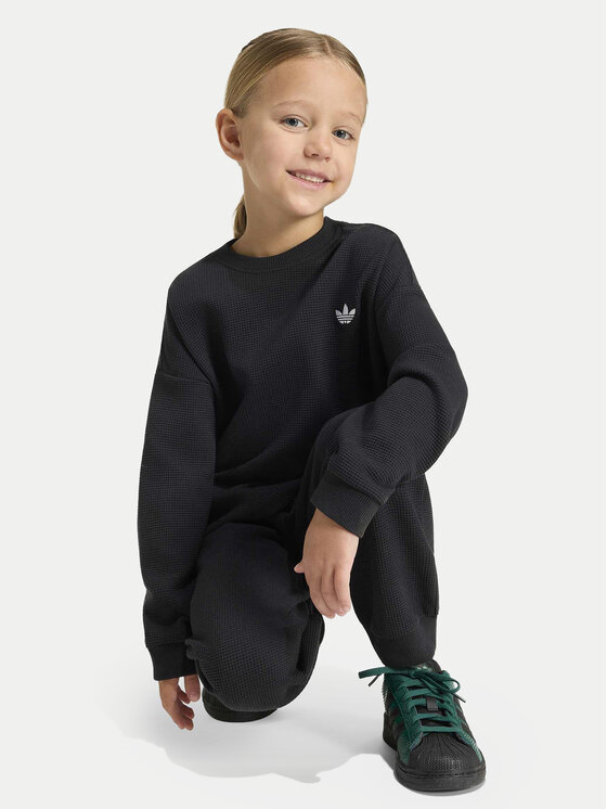 adidas adidas Анцуг Loose Sweat Jogger Set KT1768 Черен Regular Fit