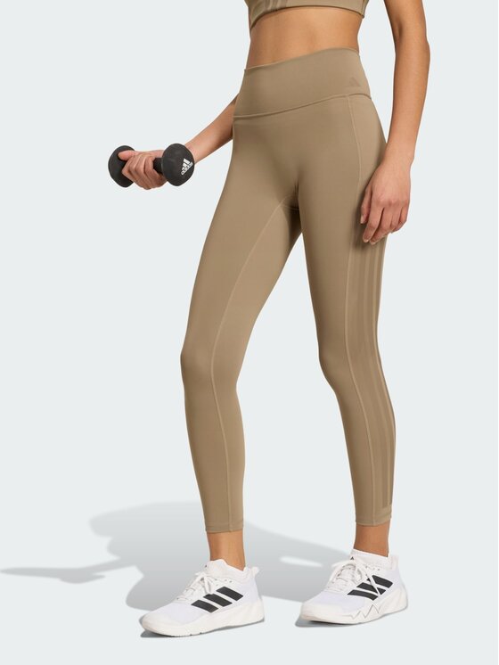 adidas adidas Legginsy 158687 Beżowy Fitted Fit