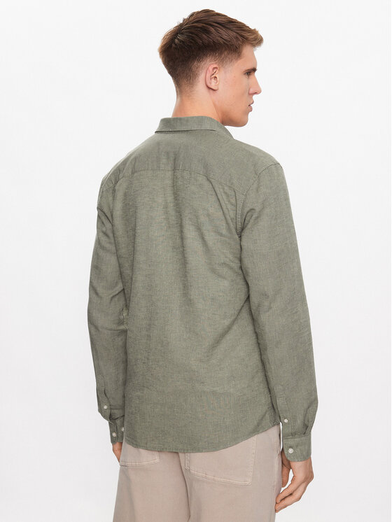 Only & Sons Only & Sons Риза 22012321 Зелен Slim Fit