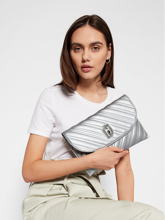 Liu Jo Liu Jo Ročna torba Xl Pochette AF0159 E0002 Srebrna