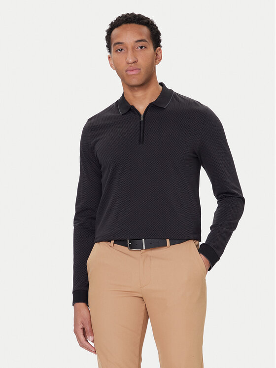 BOSS BOSS Polokošeľa H-Peduzzi 06 50549583 Čierna Regular Fit