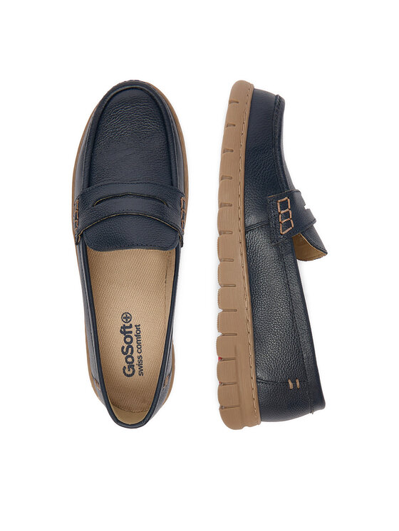 Go Soft Go Soft Mocassini CEO-WI23-GHANA-15 Blu scuro