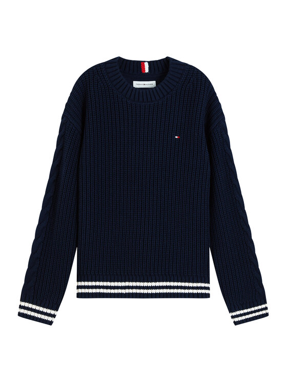 Tommy Hilfiger Tommy Hilfiger Sweter KB0KB10629 Granatowy Regular Fit