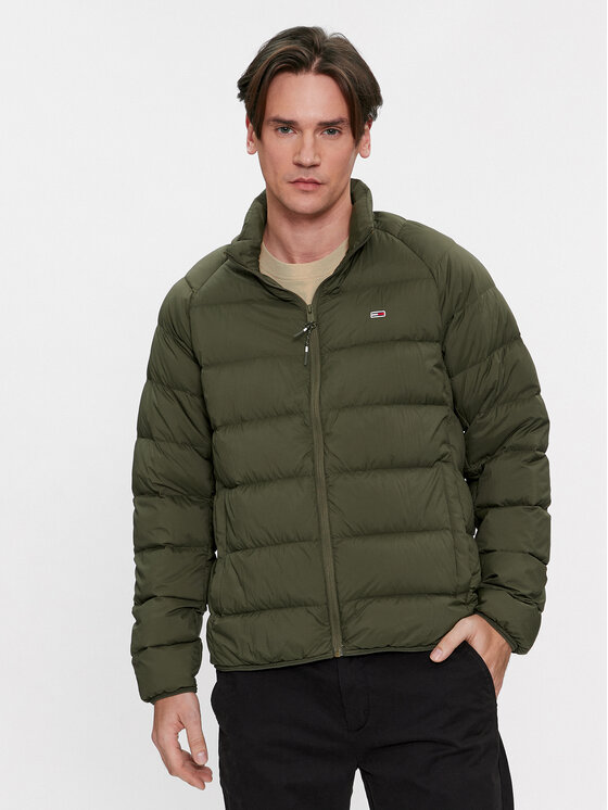 Tommy Jeans Geacă din puf Essential DM0DM17984 Verde Regular Fit
