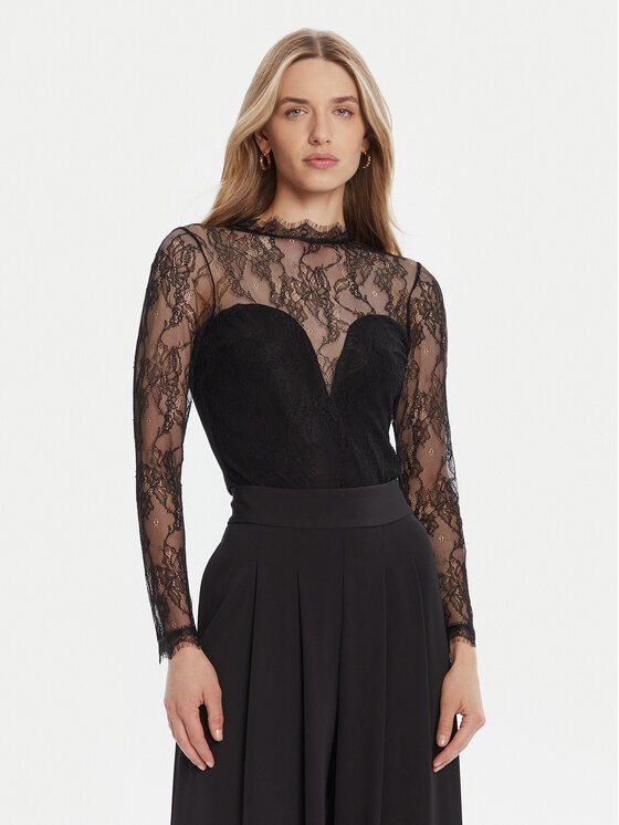 Rinascimento Rinascimento Боді CFC0126159003 Чорний Slim Fit