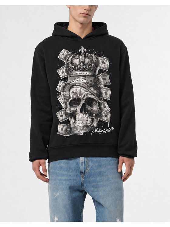 PHILIPP PLEIN PHILIPP PLEIN Bluza 31391 Czarny Regular Fit