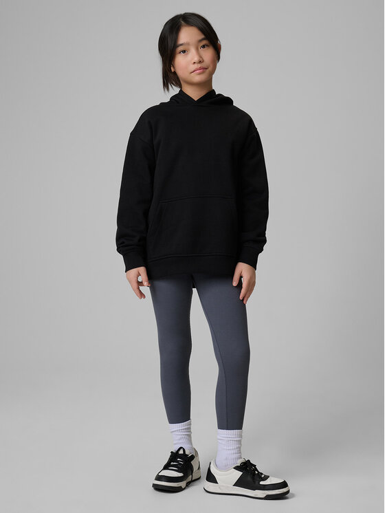 4F 4F Bluza BASIC+ Czarny Loose Fit