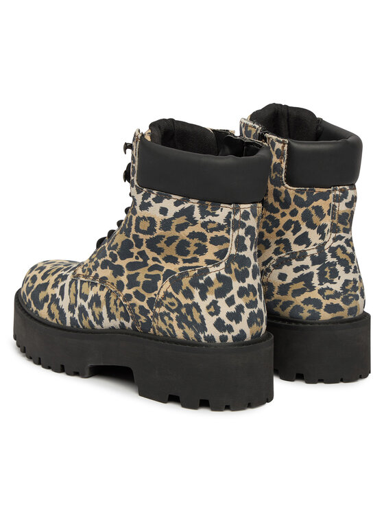 Tommy Jeans Tommy Jeans Schnürschuhe Tjw Platform Cheetah Boots EN0EN03140 Braun
