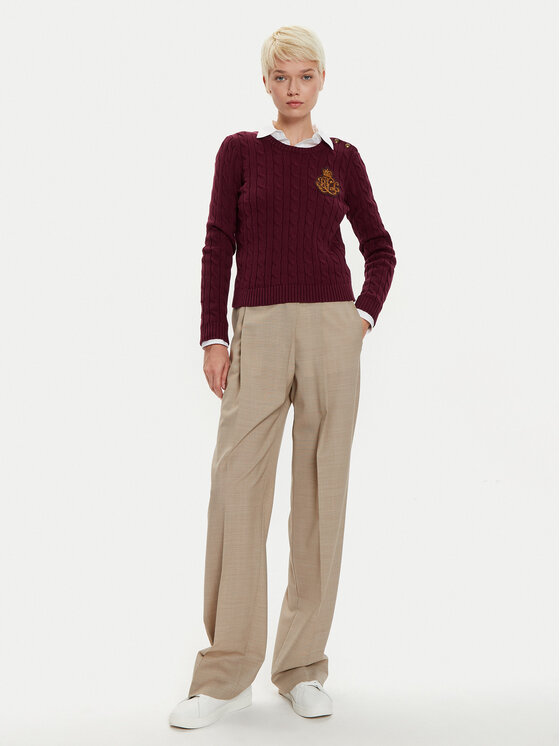 LAUREN RALPH LAUREN LAUREN RALPH LAUREN Πουλόβερ 200962263002 Μπορντό Slim Fit