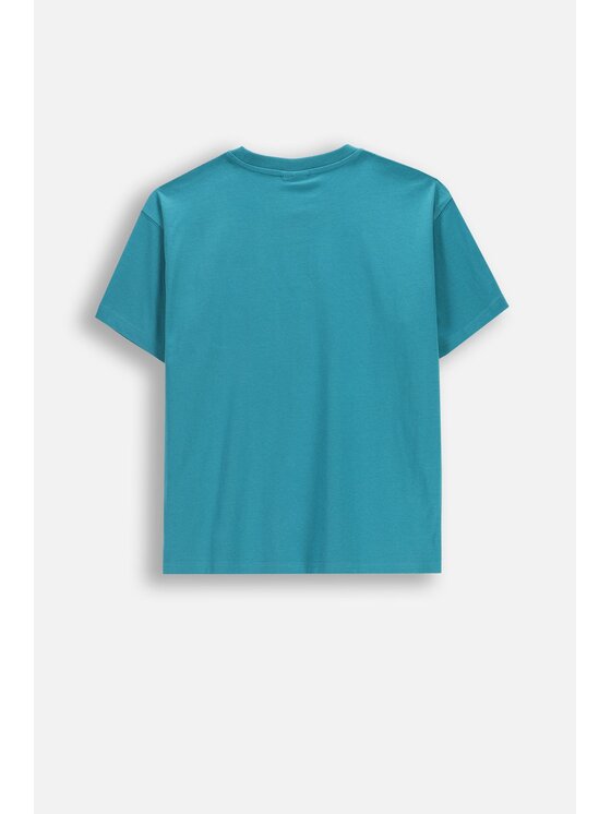 Coccodrillo Coccodrillo T-Shirt WC6143202FBJ-013 Turkusowy Regular Fit